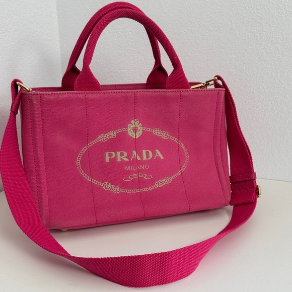 💯Authentic Prada Canapa Pink Tote Bag🍀 - Picture 1 of 15